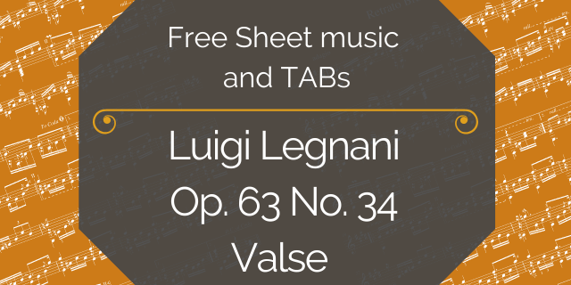 Featured image for “Legnani, Luigi – Op. 63 No. 34 Valse”